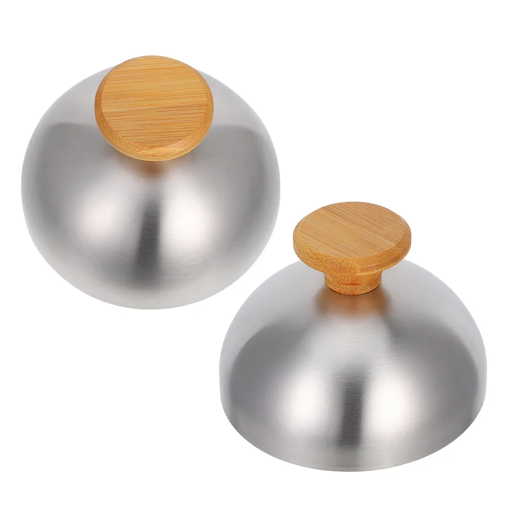 2Pcs Stainless Steel Burger Cover Cheese Melting Dome Food Warmer Griddle Steaming Lid for Burgers Steak Vegetables Indoor
2Pcs Stainless Steel Burger Cover Cheese Melting Dome Food Warmer Griddle Steaming Lid for Burgers Steak Vegetables Indoor