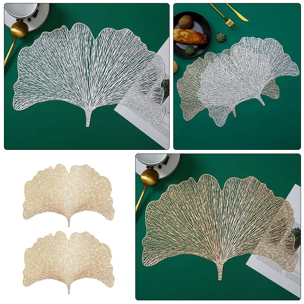 2pcs European Style Placemats Ginkgo Leaf Placemats Ginkgo Leaf Table Mats Heat Insulated PVC Material Home Decoration
2pcs European Style Placemats Ginkgo Leaf Placemats Ginkgo Leaf Table Mats Heat Insulated PVC Material Home Decoration