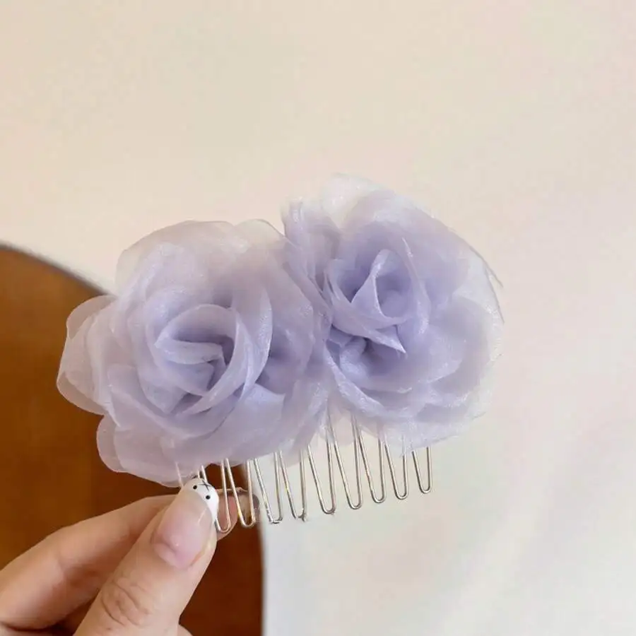 1pc Sheer Floral Inverted Comb Hair Accessory For Women Sweet Charming Hair Clip Beach Daily Wear
1pc Sheer Floral Inverted Comb Hair Accessory For Women Sweet Charming Hair Clip Beach Daily Wear