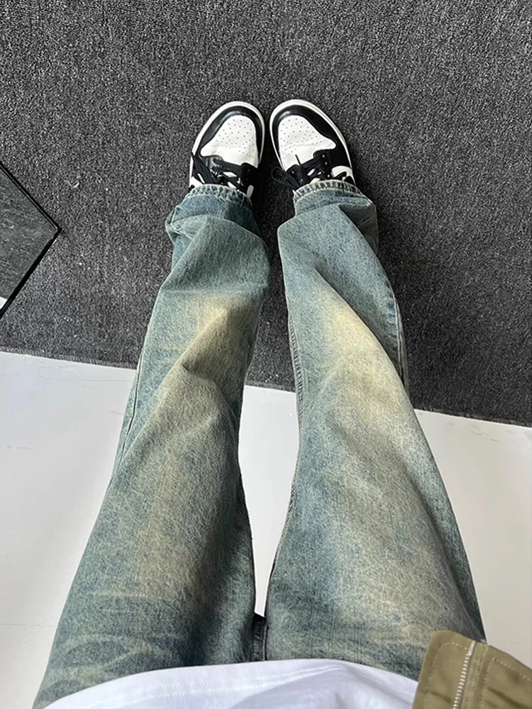 American Retro Blue Jeans Men's Straight Leg Bell Bot High Waist Slimming High Waist Straight Leg Pants Wasteland Sle
American Retro Blue Jeans Men's Straight Leg Bell Bot High Waist Slimming High Waist Straight Leg Pants Wasteland Sle