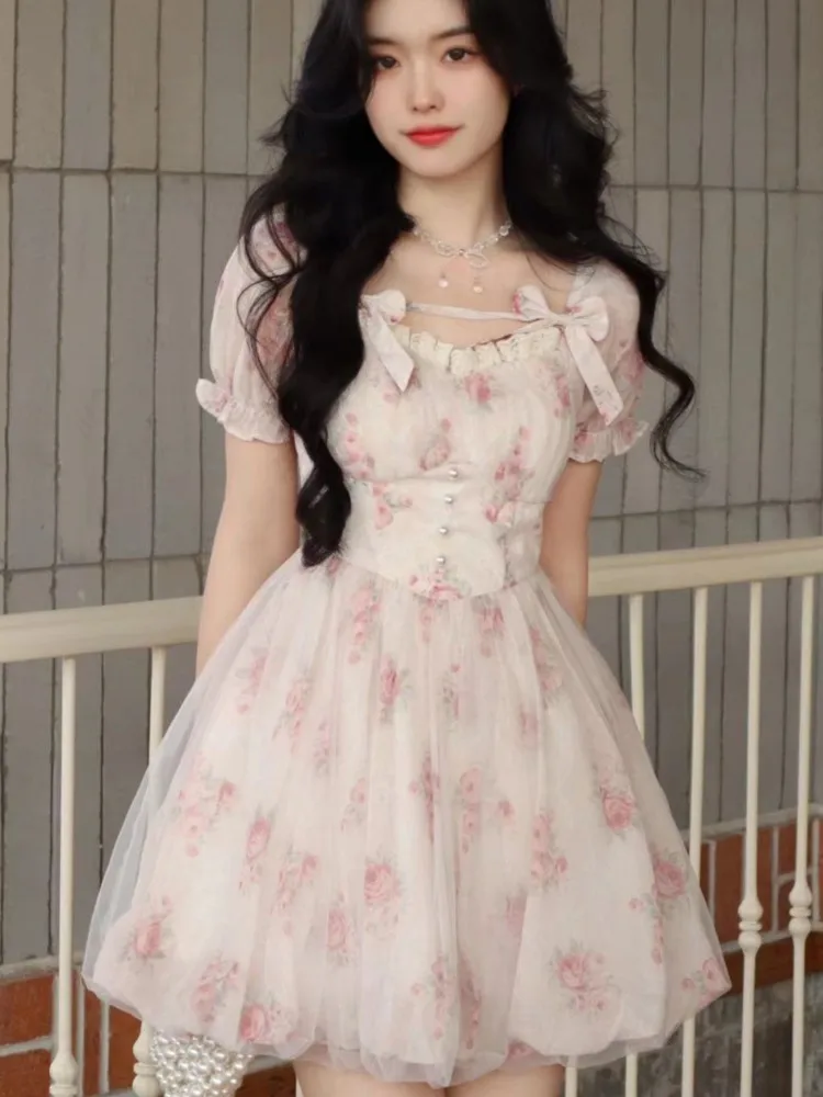 Sweet Floral Print Casual Mini Dress Elegant Chic A-Line Slim Party Birthday Clothes Female Robe Short Vestidos Women's Clothing
Sweet Floral Print Casual Mini Dress Elegant Chic A-Line Slim Party Birthday Clothes Female Robe Short Vestidos Women's Clothing