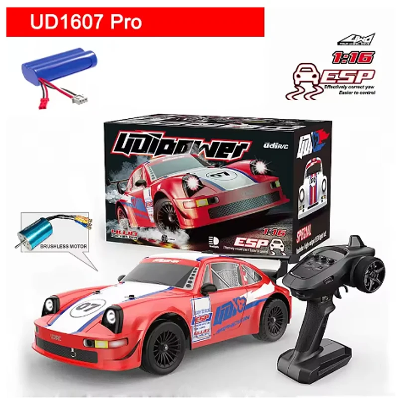 UDIR/C UD1607 1/16 RC Drift Car Высокоскоростной 2,4G Бесщеточный 4WD Drift с дистанционным управлением Гоночный автомобиль игрушки для мальчиков
UDIR/C UD1607 1/16 RC Drift Car Высокоскоростной 2,4G Бесщеточный 4WD Drift с дистанционным управлением Гоночный автомобиль игрушки для мальчиков
