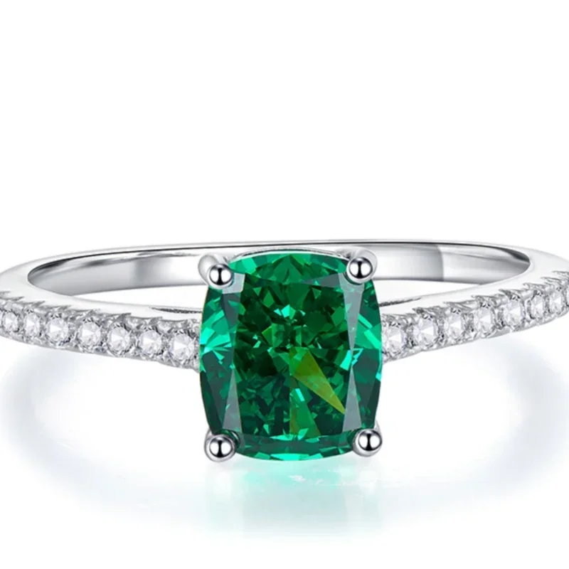 925 sterling silver light luxury temperament 1 carat emerald ring women's high carbon diamond wedding jewelry wholesale
925 sterling silver light luxury temperament 1 carat emerald ring women's high carbon diamond wedding jewelry wholesale