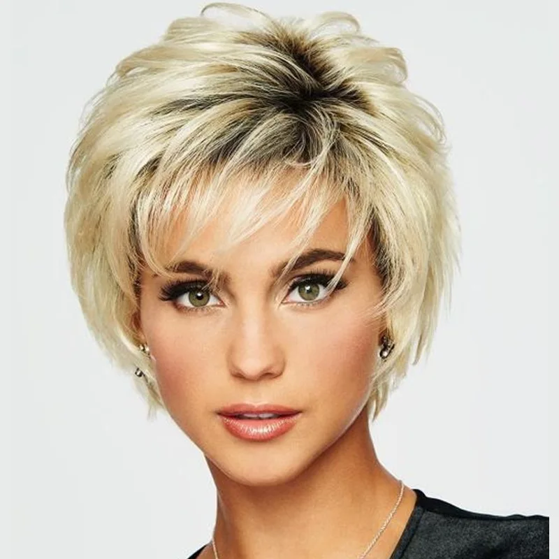 European and American synthetic wigs for women, fashionable short wigs with a fluffy style, wig head caps for short hair
European and American synthetic wigs for women, fashionable short wigs with a fluffy style, wig head caps for short hair