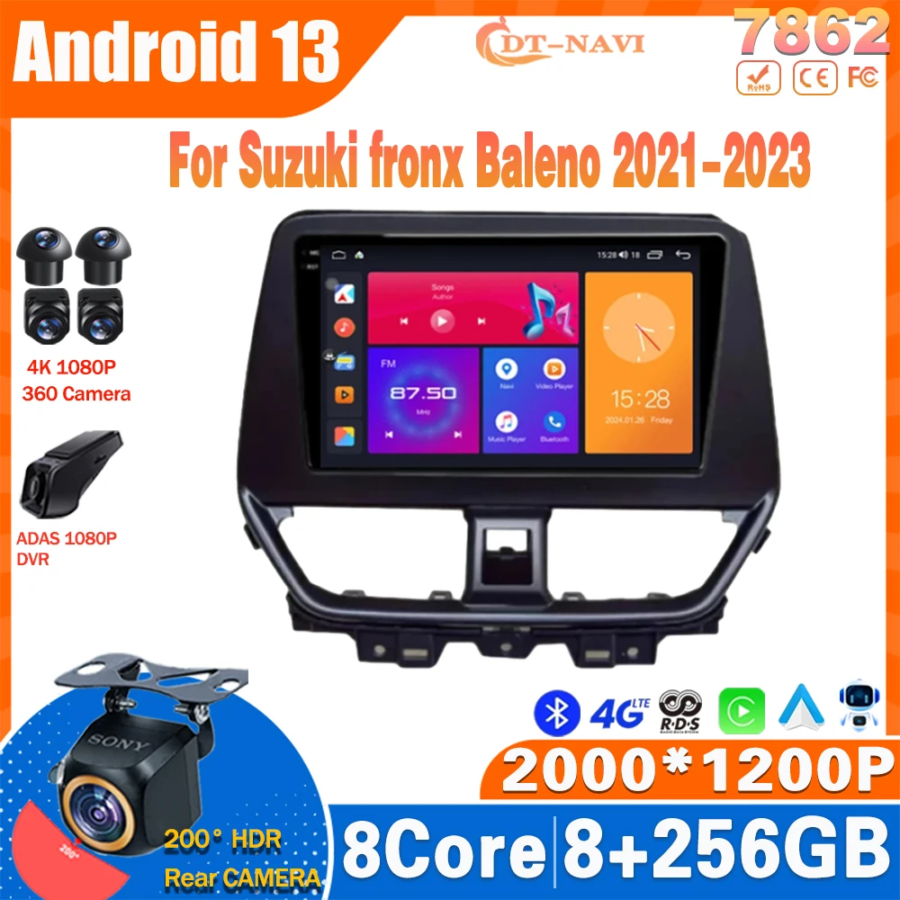 Android 13 For Suzuki fronx Baleno 2021-2023 Car Radio Multimedia Video Player Auto 5G GPS Serero Carplay 7862 CPU No 2 Din dvd
Android 13 For Suzuki fronx Baleno 2021-2023 Car Radio Multimedia Video Player Auto 5G GPS Serero Carplay 7862 CPU No 2 Din dvd