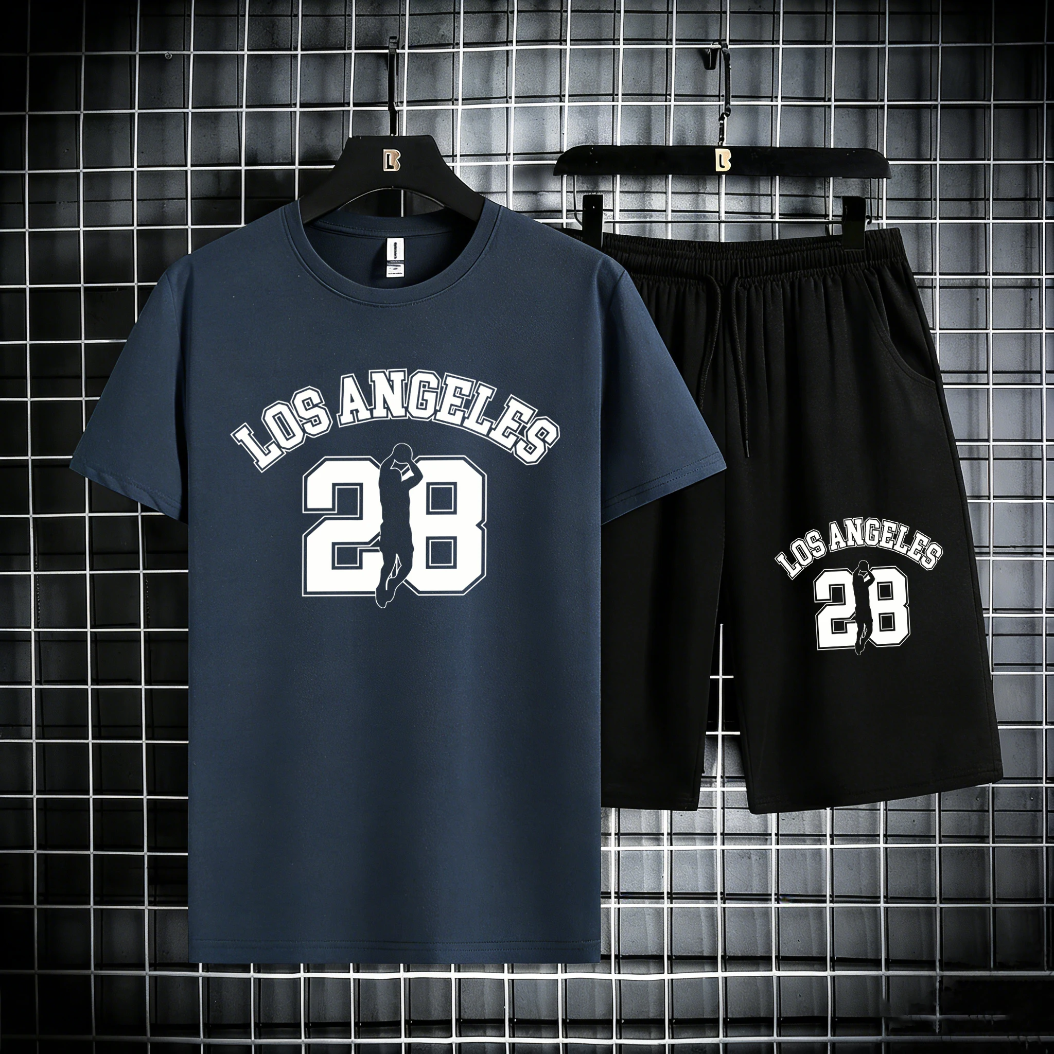 Los Angeges Number 28 Print Man'S Cotton Summer Soft Tees Set Sport Drawstring Pants Running Classic Short Sleeve Casual Shorts
Los Angeges Number 28 Print Man'S Cotton Summer Soft Tees Set Sport Drawstring Pants Running Classic Short Sleeve Casual Shorts