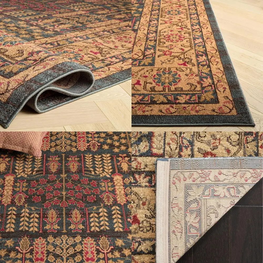 X-Large Traditional Oriental Rug - 11' x 16', Navy & Natural, Non-Shedding, Ideal for High Traffic Living & Bedroom Areas
X-Large Traditional Oriental Rug - 11' x 16', Navy & Natural, Non-Shedding, Ideal for High Traffic Living & Bedroom Areas