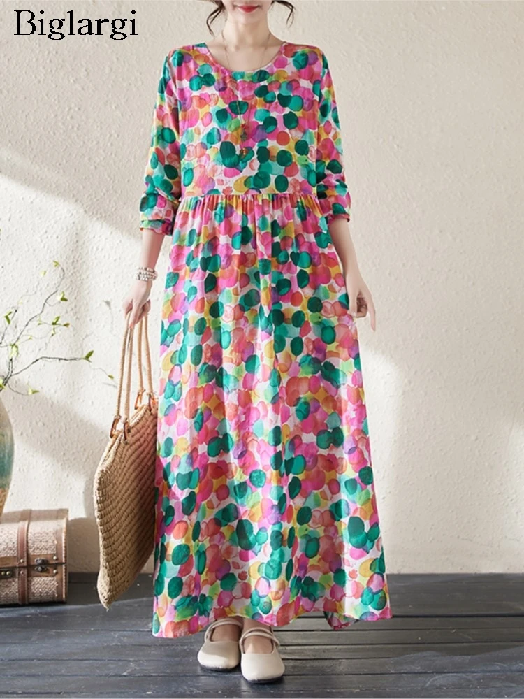 Oversized Floral Flower Print Spring Long Dress Women Ruffle Pleated Casual Modis Loose Ladies Dresses Long Sleeve Woman Dress
Oversized Floral Flower Print Spring Long Dress Women Ruffle Pleated Casual Modis Loose Ladies Dresses Long Sleeve Woman Dress