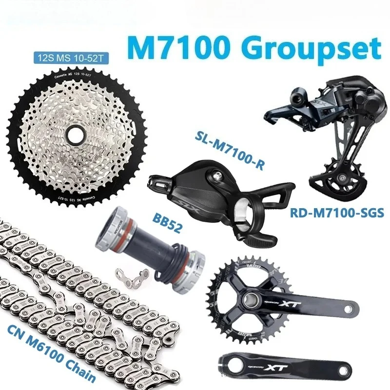 DE0RE SLX M7100 12S Groupset Gear Shift Lever Rear Derailleur 12V 46/50/52T Cassette X12 M6100 126 Links ChainBB52 M7100 6 Kit
DE0RE SLX M7100 12S Groupset Gear Shift Lever Rear Derailleur 12V 46/50/52T Cassette X12 M6100 126 Links ChainBB52 M7100 6 Kit
