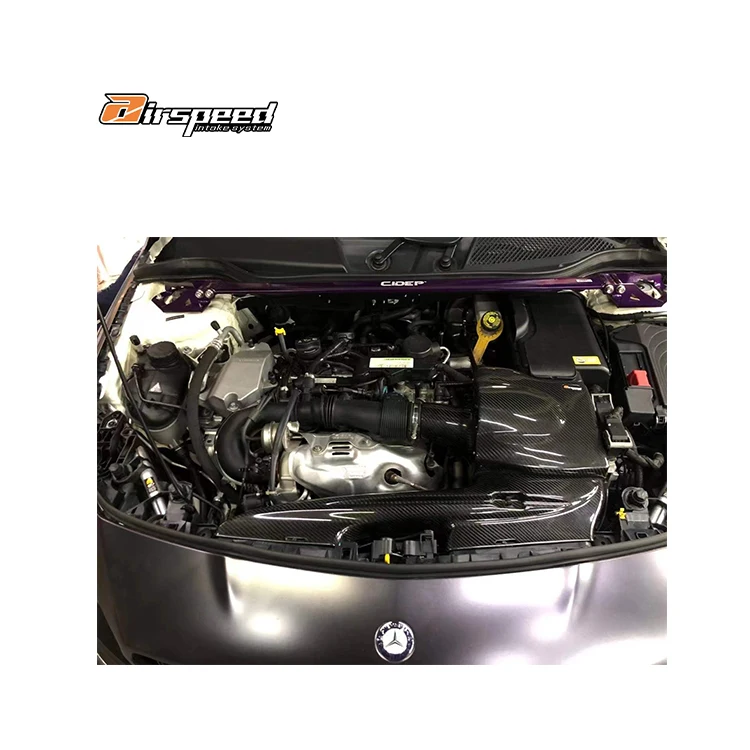 Airspeed Brand Factory Direct Hot Sale Style 100% Dry Carbon Fiber Cold Air Intake System for CLA,A-Class W176
Airspeed Brand Factory Direct Hot Sale Style 100% Dry Carbon Fiber Cold Air Intake System for CLA,A-Class W176