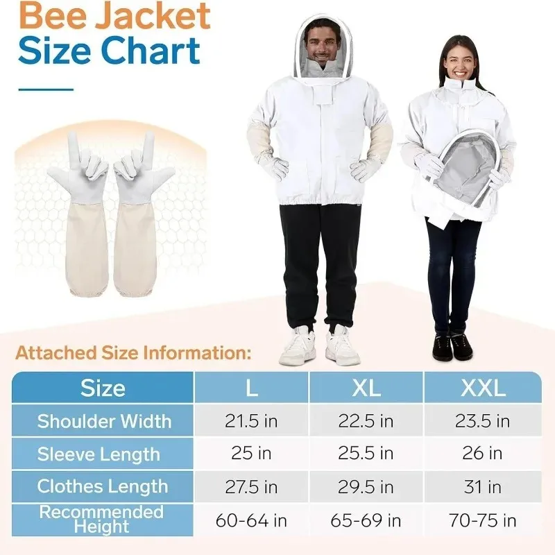 Beekeeping Clothing Veil Hood Gloves Hat Cloth Jacket Protective Beekeeping Suit Hooded Beekeepers Bee Suit Equipment
Beekeeping Clothing Veil Hood Gloves Hat Cloth Jacket Protective Beekeeping Suit Hooded Beekeepers Bee Suit Equipment