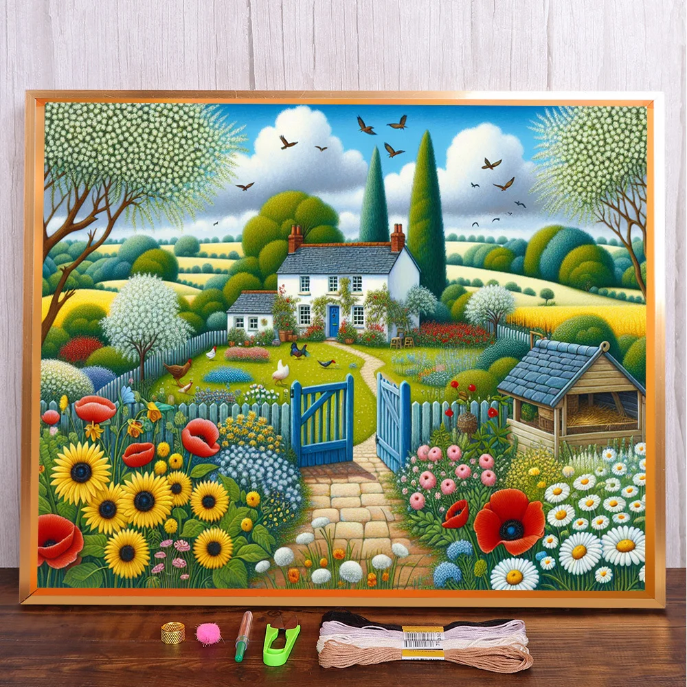 Scenery House Garden Cross-Stitch Patterns DIY Embroidery Painting Handicraft Knitting Needlework Promotions For Adults Design
Scenery House Garden Cross-Stitch Patterns DIY Embroidery Painting Handicraft Knitting Needlework Promotions For Adults Design