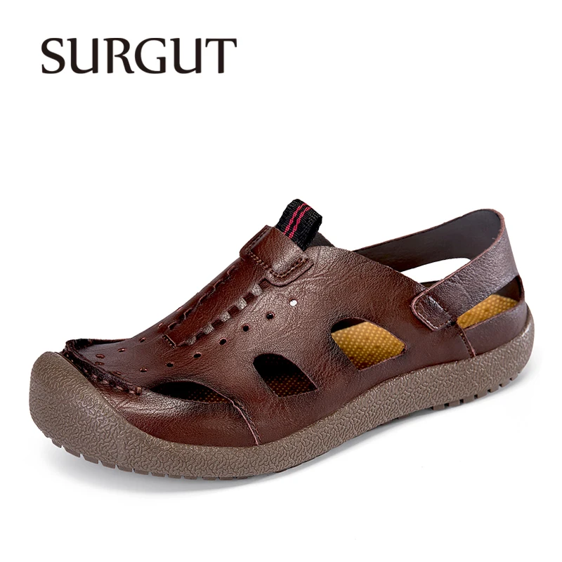 SURGUT Summer Men's Sandals Genuine Leather Upper Lightweight Rubber Outsole Anti-Slip Leisure Daily Plus Size 38-48
SURGUT Summer Men's Sandals Genuine Leather Upper Lightweight Rubber Outsole Anti-Slip Leisure Daily Plus Size 38-48