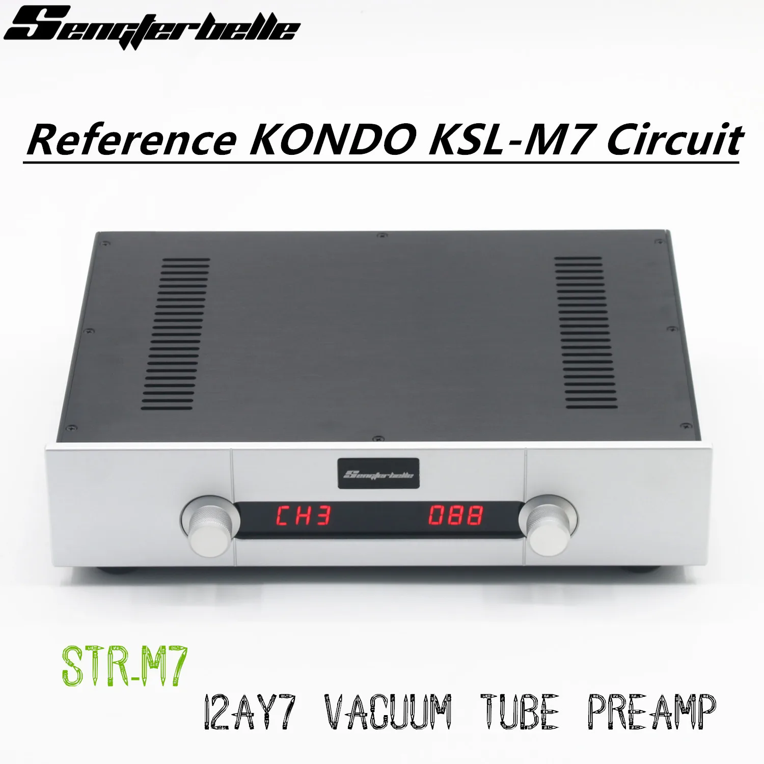 STR-M7 HiFi Audio Remote Control 12AY7 Vacuum Tube Preamplifier With 4-Way RCA Input Referencing the Circuit of Kondo-M7
STR-M7 HiFi Audio Remote Control 12AY7 Vacuum Tube Preamplifier With 4-Way RCA Input Referencing the Circuit of Kondo-M7