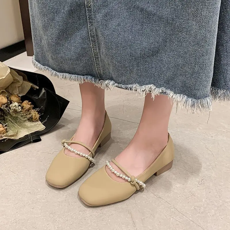 Women's French Mary Janes Shoes New 2026 Fashion Pearl Soft Sole Soft Upper Lightweight Non-Slip Flat Single
Women's French Mary Janes Shoes New 2026 Fashion Pearl Soft Sole Soft Upper Lightweight Non-Slip Flat Single