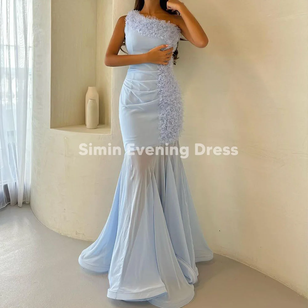 Simin Women's Chiffon One-shoulder 3D Ruffles Mermaid Floor-Length Saudi Evening Dresses With Sleeveless Elegant Dresses 2025
Simin Women's Chiffon One-shoulder 3D Ruffles Mermaid Floor-Length Saudi Evening Dresses With Sleeveless Elegant Dresses 2025
