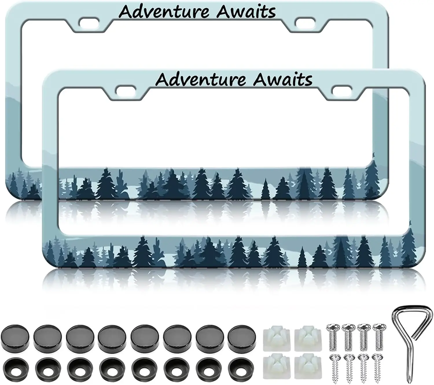 Mountain Forest License Plate Frame 2 Pack Aluminum Rust-Proof Car Tag Holder for Standard US 12x6 Inch
Mountain Forest License Plate Frame 2 Pack Aluminum Rust-Proof Car Tag Holder for Standard US 12x6 Inch