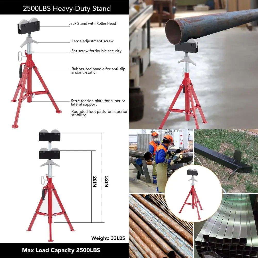 Регулируемая по высоте портативная опора для труб, грузоподъемность 2500 фунтов, диапазон 28-52 дюйма, подходит для труб диаметром 1/8-12 дюймов.
Регулируемая по высоте портативная опора для труб, грузоподъемность 2500 фунтов, диапазон 28-52 дюйма, подходит для труб диаметром 1/8-12 дюймов.