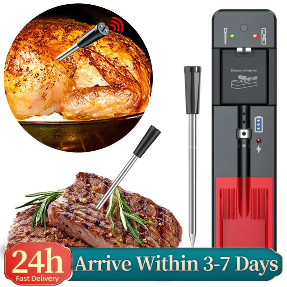 Wireless Smart Meat Thermometer Ultra-Thin Probe Digital Food Thermometer Digital Meat Thermometer for BBQ Oven Grill & Smoker
Wireless Smart Meat Thermometer Ultra-Thin Probe Digital Food Thermometer Digital Meat Thermometer for BBQ Oven Grill & Smoker