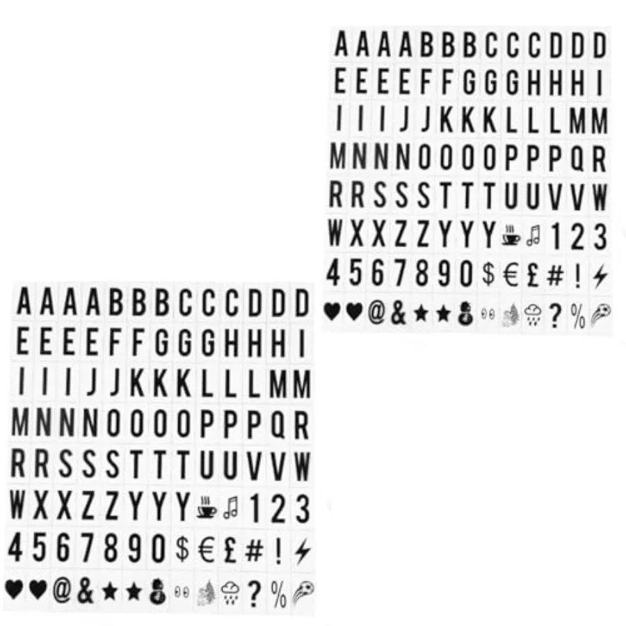 A Set 208Pcs Black Cinematic Lightbox Replacement Letters and Numbers Signs for A4 Light Up Letter Box Sign Message Board, Pres
A Set 208Pcs Black Cinematic Lightbox Replacement Letters and Numbers Signs for A4 Light Up Letter Box Sign Message Board, Pres