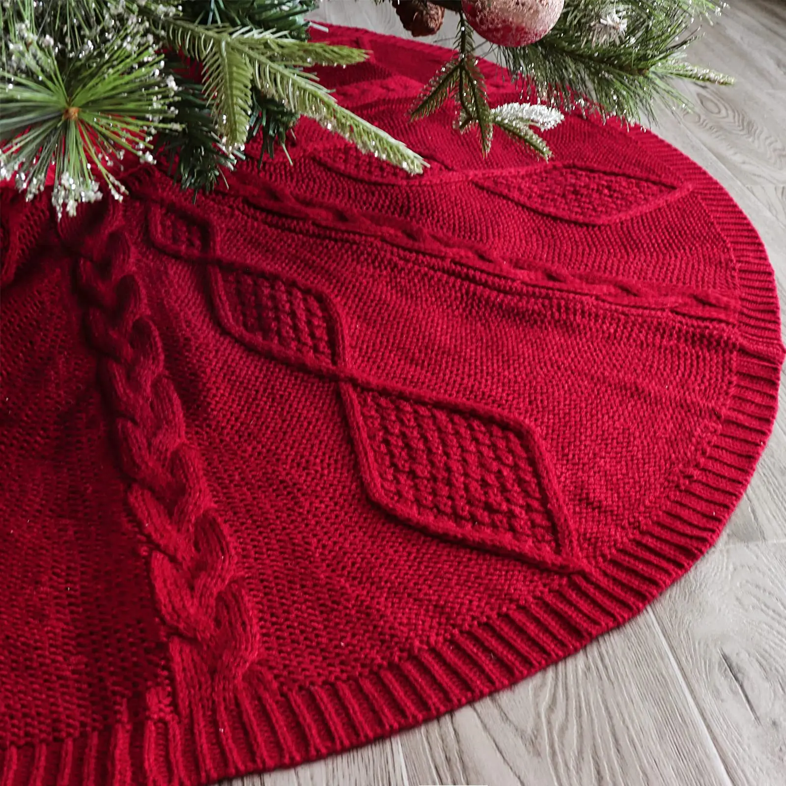 Christmas New Product Decoration Knitted Solid Color Striped Tree Skirt Christmas Tree Skirt Christmas Tree Skirt Decoration
Christmas New Product Decoration Knitted Solid Color Striped Tree Skirt Christmas Tree Skirt Christmas Tree Skirt Decoration