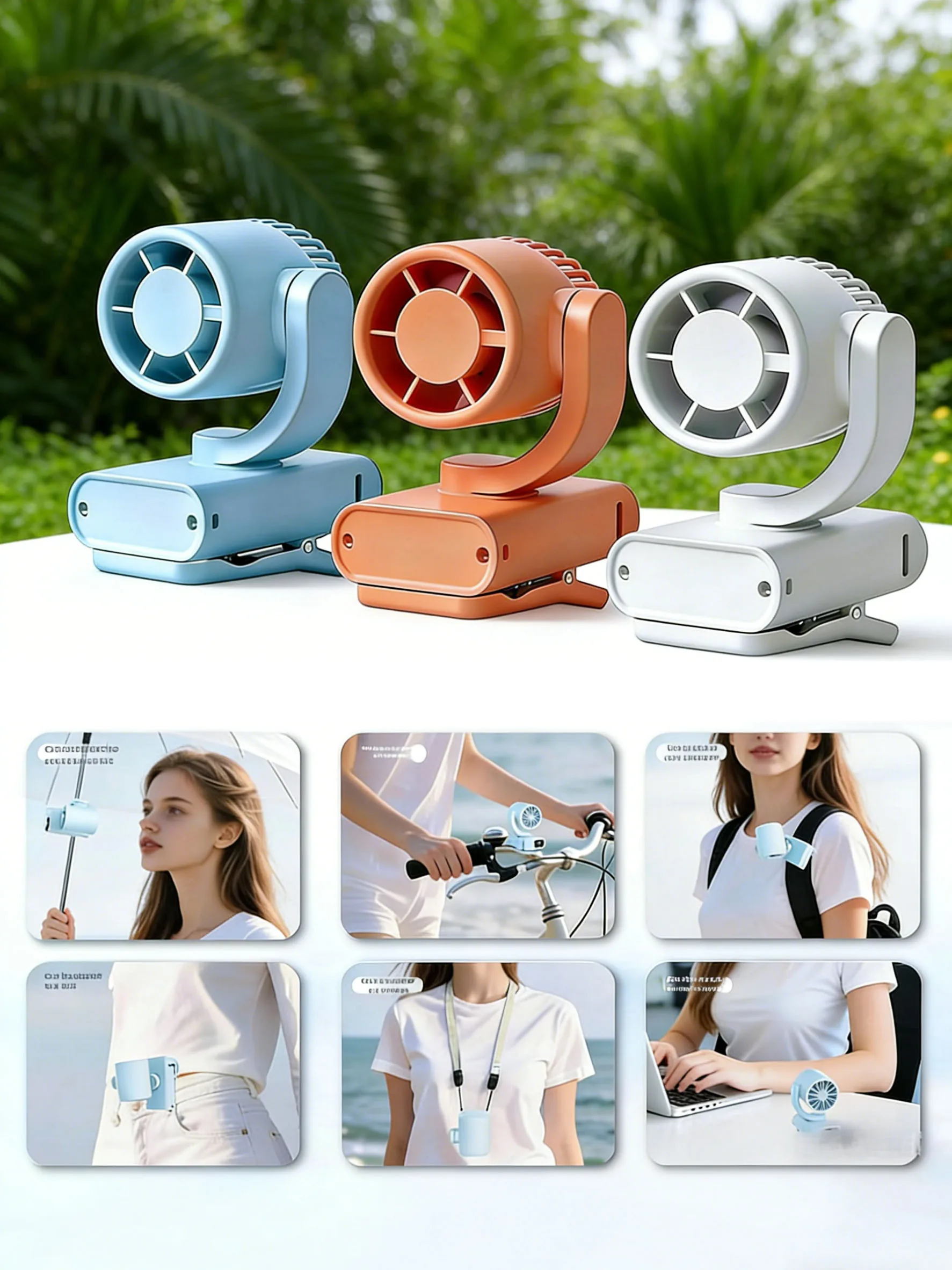 Portable rechargeable clip-on fan, rotating hanging fan with air-cooling function, suitable for outdoor and camping use. The fan
Portable rechargeable clip-on fan, rotating hanging fan with air-cooling function, suitable for outdoor and camping use. The fan