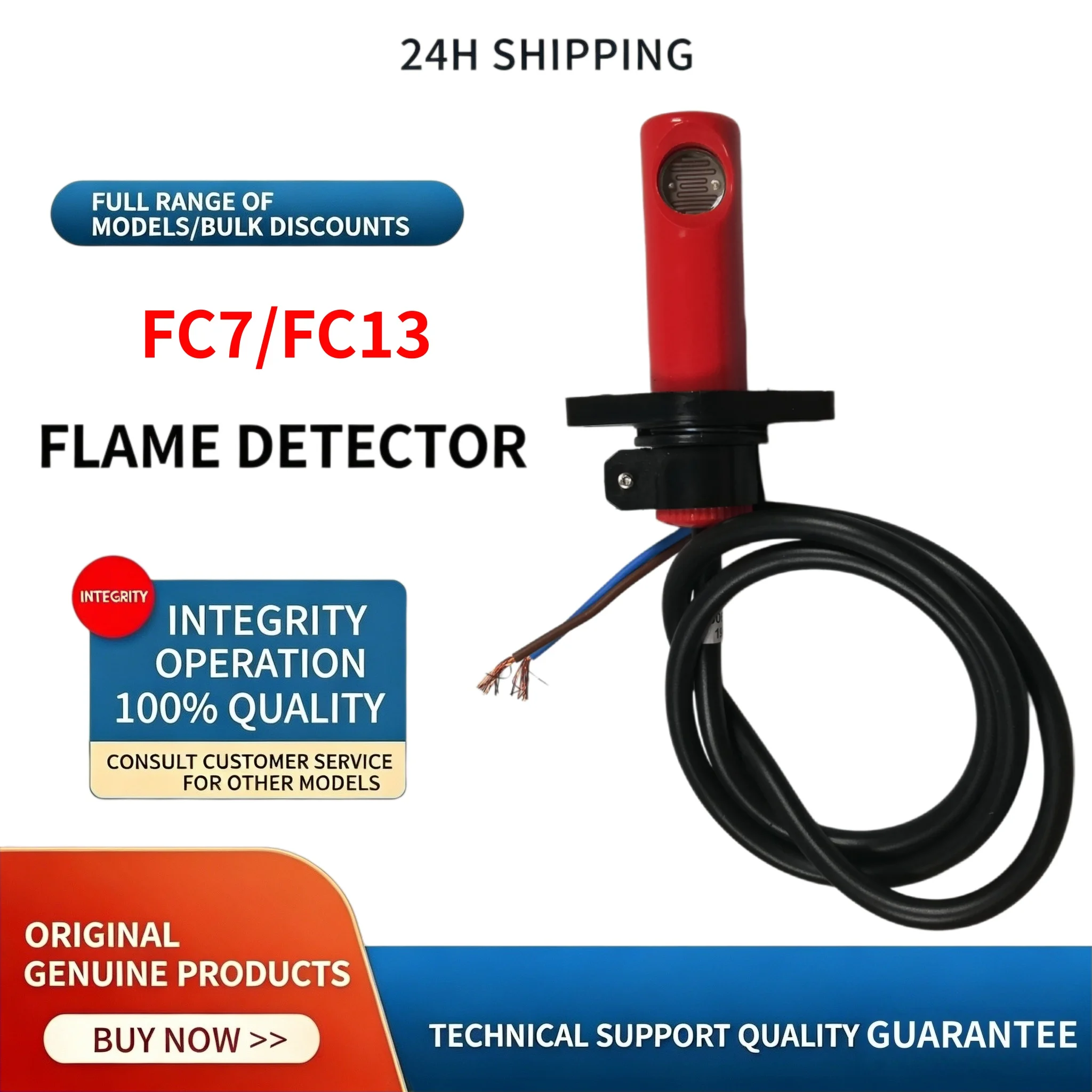 Flame Detector FC7 FC13 Photosensitive Sensor LDR Photocell for Industrial Burner Heating System Spare Parts, 24h Fast Shipping
Flame Detector FC7 FC13 Photosensitive Sensor LDR Photocell for Industrial Burner Heating System Spare Parts, 24h Fast Shipping