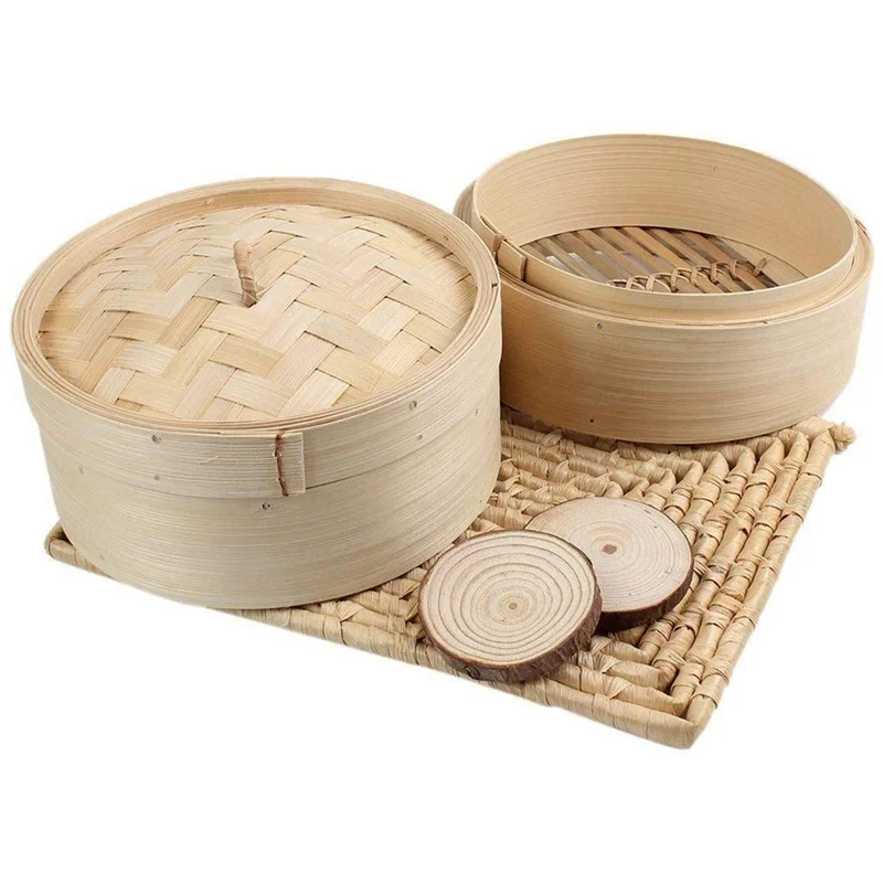 A70P 3 комплекта бамбуковой пароварки, 2-уровневая 8-дюймовая корзина Dim Sum, набор плиты для рисовых макарон с крышкой, корзиной для пара для овощей
A70P 3 комплекта бамбуковой пароварки, 2-уровневая 8-дюймовая корзина Dim Sum, набор плиты для рисовых макарон с крышкой, корзиной для пара для овощей