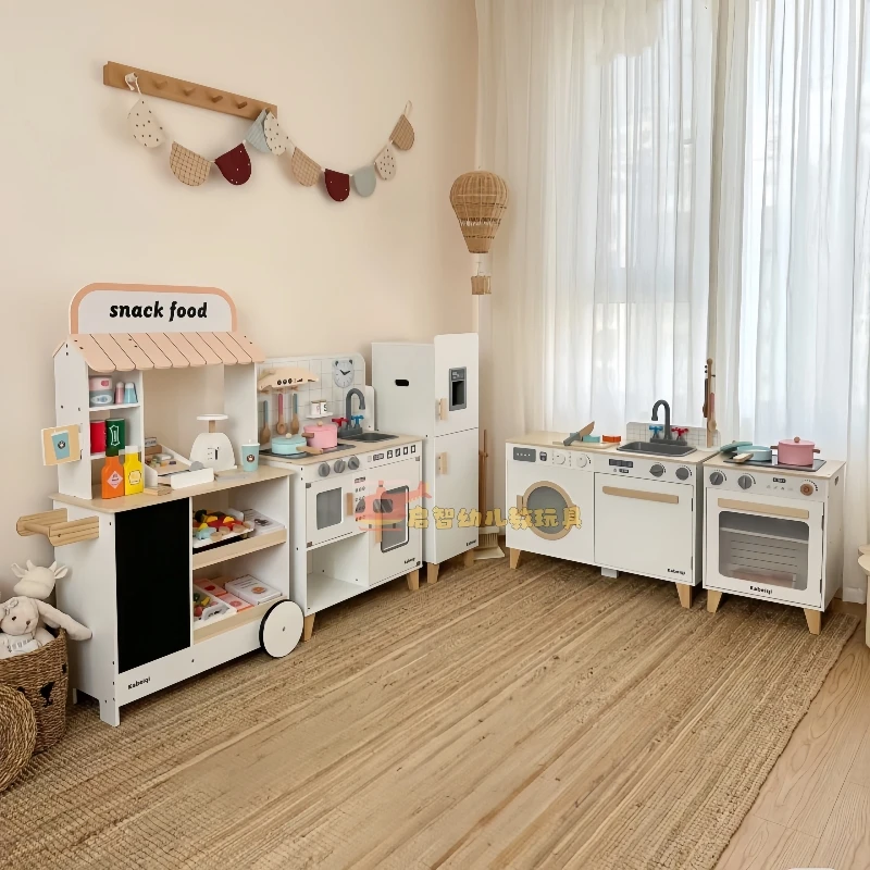 Kindergarten children play house toy simulation wooden kitchen boys and girls baby doll
Kindergarten children play house toy simulation wooden kitchen boys and girls baby doll