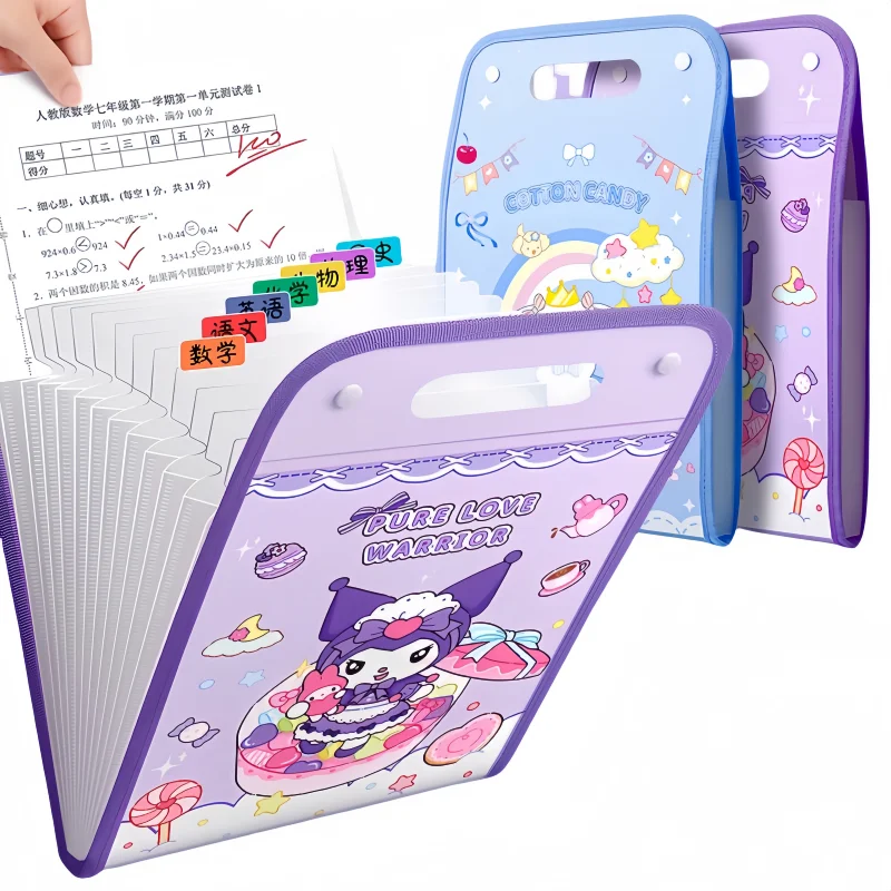 Sanrio test paper storage bag Kuromi cartoon cute multi-layer large capacity high appearance a4 portable folder accordion bag
Sanrio test paper storage bag Kuromi cartoon cute multi-layer large capacity high appearance a4 portable folder accordion bag