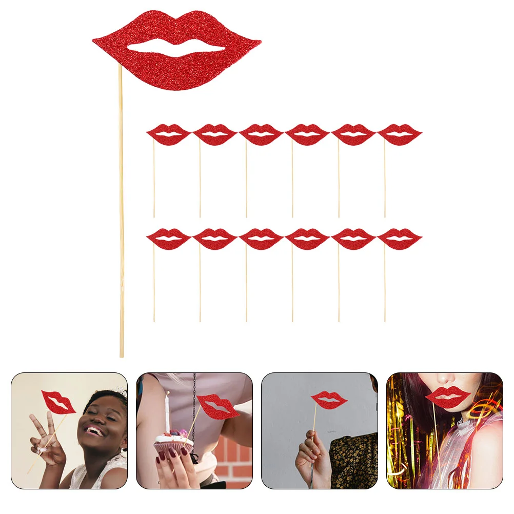 20 Pcs Party Lips Photo Decor Props Giant Gloss Photograph for Valentine' Day Decorative with Sticks
20 Pcs Party Lips Photo Decor Props Giant Gloss Photograph for Valentine' Day Decorative with Sticks