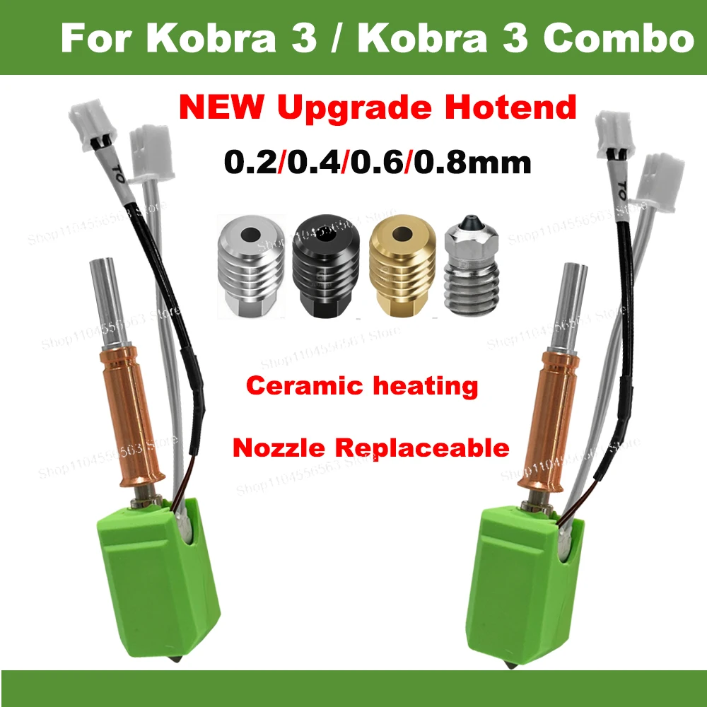 Upgraded Hotend kit For Kobra 3 Bi metal Heatbreak 24V 60W Ceramic Hot End Thermistor Nozzle For Kobra 3 Combo
Upgraded Hotend kit For Kobra 3 Bi metal Heatbreak 24V 60W Ceramic Hot End Thermistor Nozzle For Kobra 3 Combo