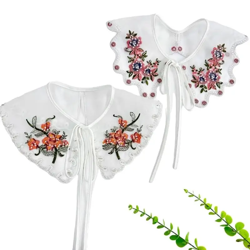 652F Detachable False Collar Oriental Yunjian Accessory Chinese Bride Aesthetics Flower for Lady Girl Half Shirt Collar
652F Detachable False Collar Oriental Yunjian Accessory Chinese Bride Aesthetics Flower for Lady Girl Half Shirt Collar