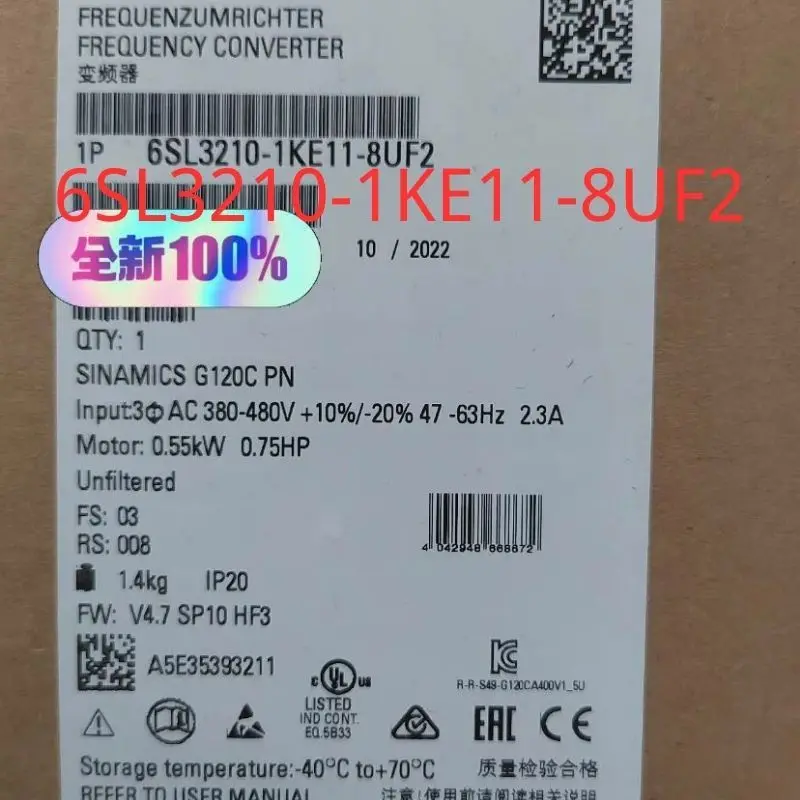 6SL3210-1KE11-8UF2 Совершенно новый SINAMICS G120C, FSAA с глухимabdeckung RATED POWER 0,55 кВт
6SL3210-1KE11-8UF2 Совершенно новый SINAMICS G120C, FSAA с глухимabdeckung RATED POWER 0,55 кВт