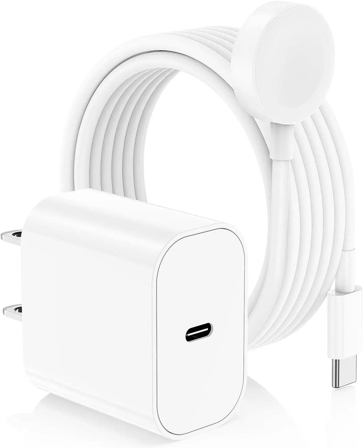 Быстрое зарядное устройство для iWatch с USB-C адаптером для розетки и кабелем 6 футов для серий 10/9/Ultra/8/7/SE/6/5/4/3/2
Быстрое зарядное устройство для iWatch с USB-C адаптером для розетки и кабелем 6 футов для серий 10/9/Ultra/8/7/SE/6/5/4/3/2