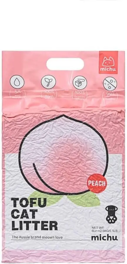 Natural Clumping Tofu Cat Litter, Fast-Absorbing & Easy Scoop, 5.5lb Peach Scent, 3-Pack
Natural Clumping Tofu Cat Litter, Fast-Absorbing & Easy Scoop, 5.5lb Peach Scent, 3-Pack