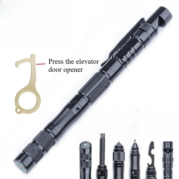 New outdoor self-defense multifunctional pen, defense attack aluminum alloy tactical pen, escape multi-purpose pen
New outdoor self-defense multifunctional pen, defense attack aluminum alloy tactical pen, escape multi-purpose pen
