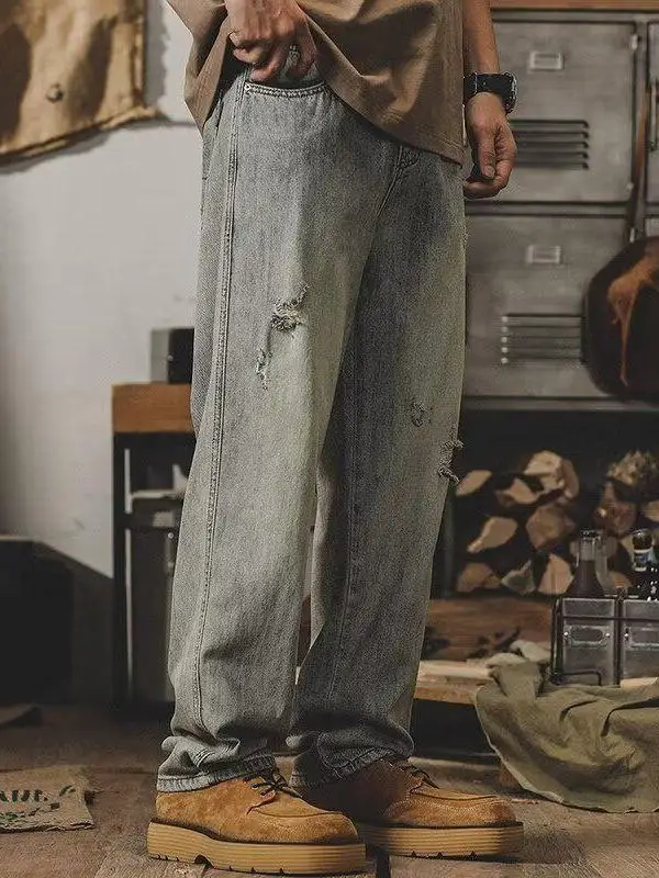 Large Size Men's Straight Leg Jeans Retro Washed Denim Pants Autumn Loose Fit Casual Trousers Youth Trend Wear Resistant
Large Size Men's Straight Leg Jeans Retro Washed Denim Pants Autumn Loose Fit Casual Trousers Youth Trend Wear Resistant