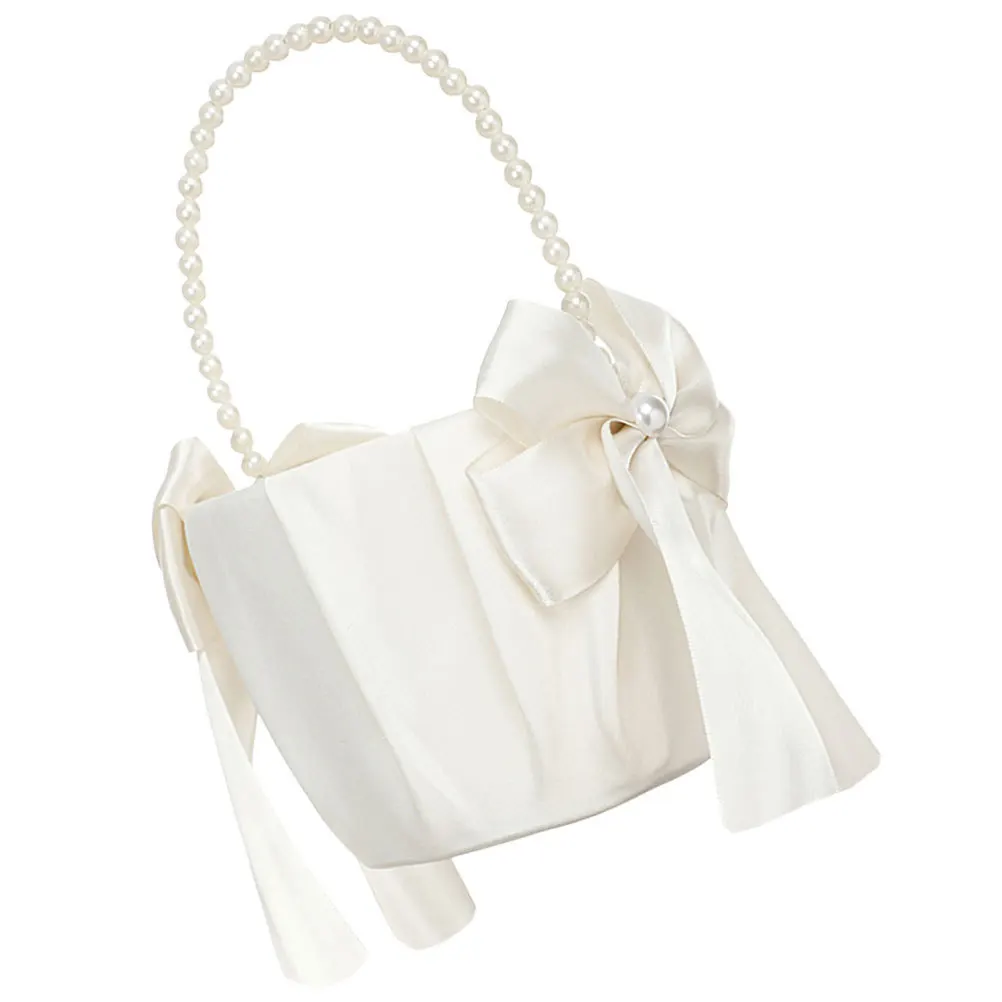 Flower Girl Basket Wedding Pearl Handle Bowknot Lace Design Handheld Flower Basket for Wedding Party Decoration Supplies
Flower Girl Basket Wedding Pearl Handle Bowknot Lace Design Handheld Flower Basket for Wedding Party Decoration Supplies