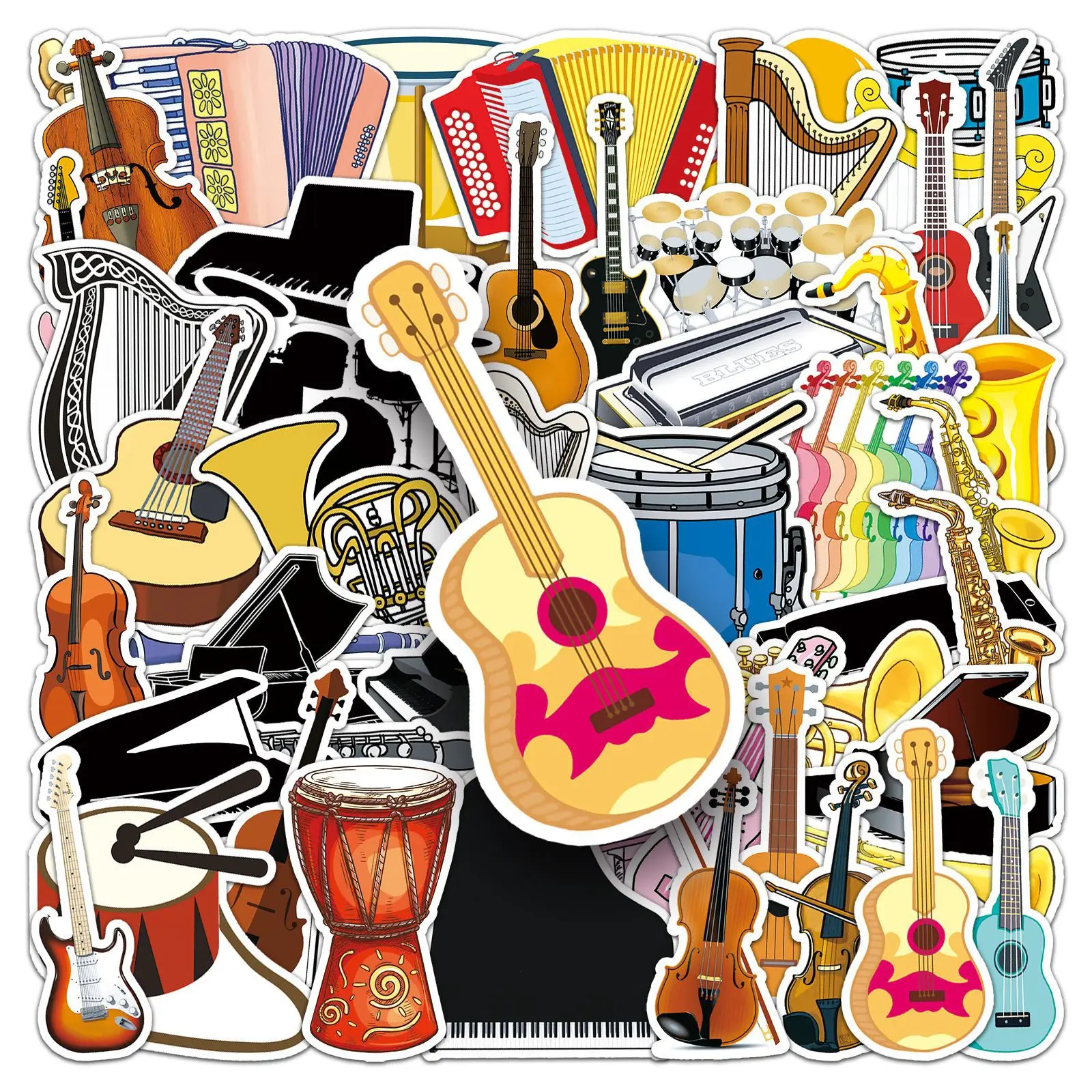 10/50PCS Musical Instrument Graffiti Cartoon Violin Piano Sticker Creative DIY Water Cup Stationery Box Luggage Waterproof Decal
10/50PCS Musical Instrument Graffiti Cartoon Violin Piano Sticker Creative DIY Water Cup Stationery Box Luggage Waterproof Decal