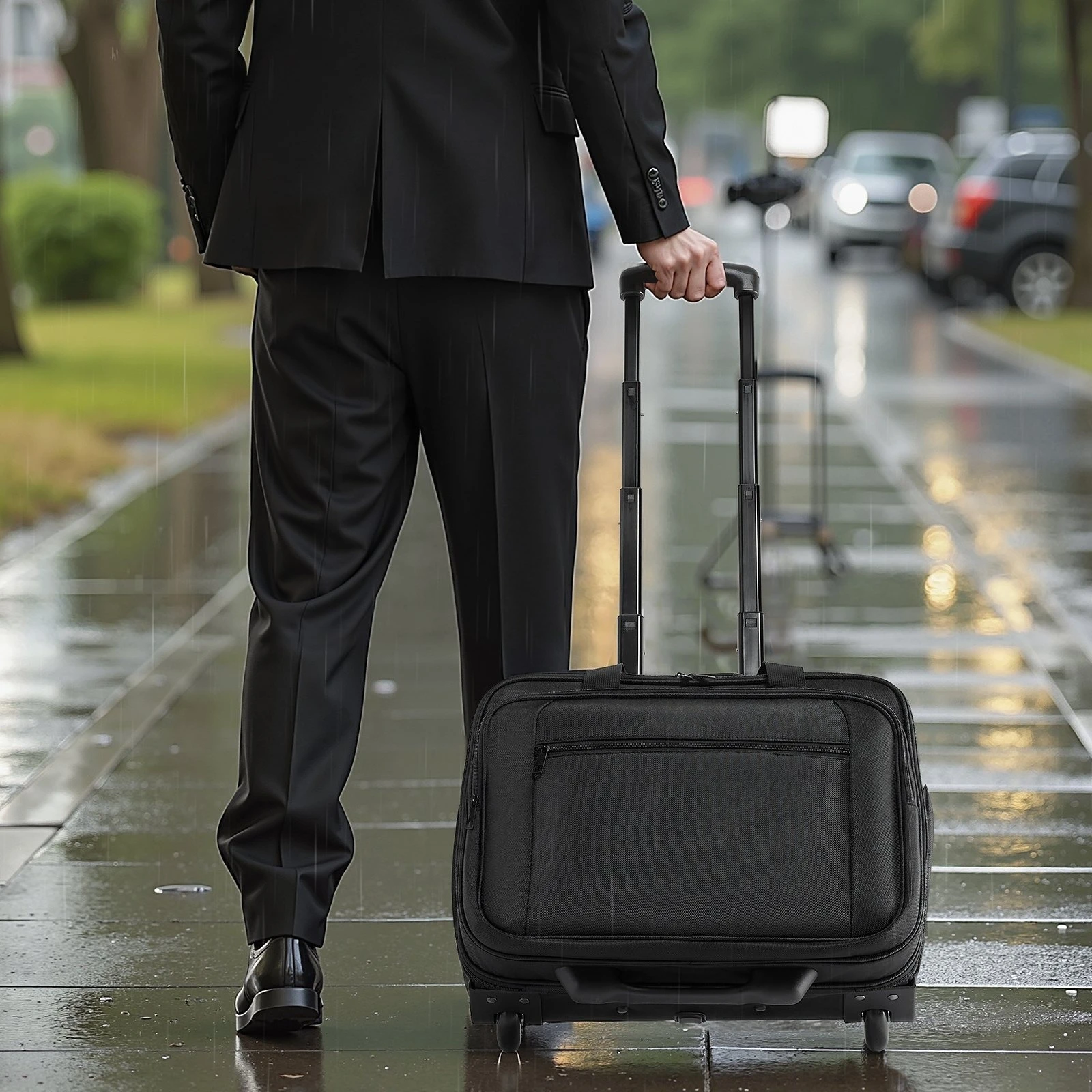 Wheeled Briefcase 15.6 Inch For Work Travel Business, Telescoping Handle Roller Computer Tote Bag Laptop Case Women Men Black
Wheeled Briefcase 15.6 Inch For Work Travel Business, Telescoping Handle Roller Computer Tote Bag Laptop Case Women Men Black