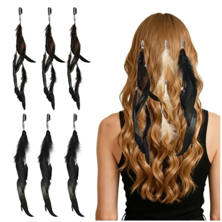 Feathers Hair Extensions for Women Boho Clip-in Hair Feather Accessories for Mardi Gras Performances Photo Shoots Carnival Part
Feathers Hair Extensions for Women Boho Clip-in Hair Feather Accessories for Mardi Gras Performances Photo Shoots Carnival Part