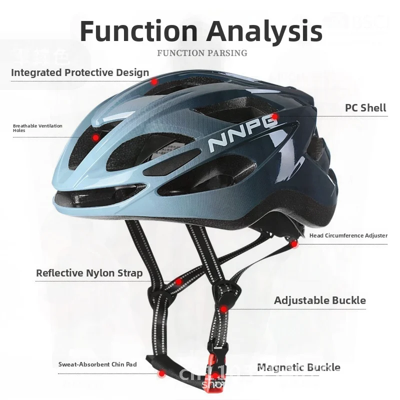 NNPG Unisex Bicycle Helmet Summer Road Mountain Bike Safety Gear Adult Size L Gradient Blue Black Red White Titanium Chameleon
NNPG Unisex Bicycle Helmet Summer Road Mountain Bike Safety Gear Adult Size L Gradient Blue Black Red White Titanium Chameleon