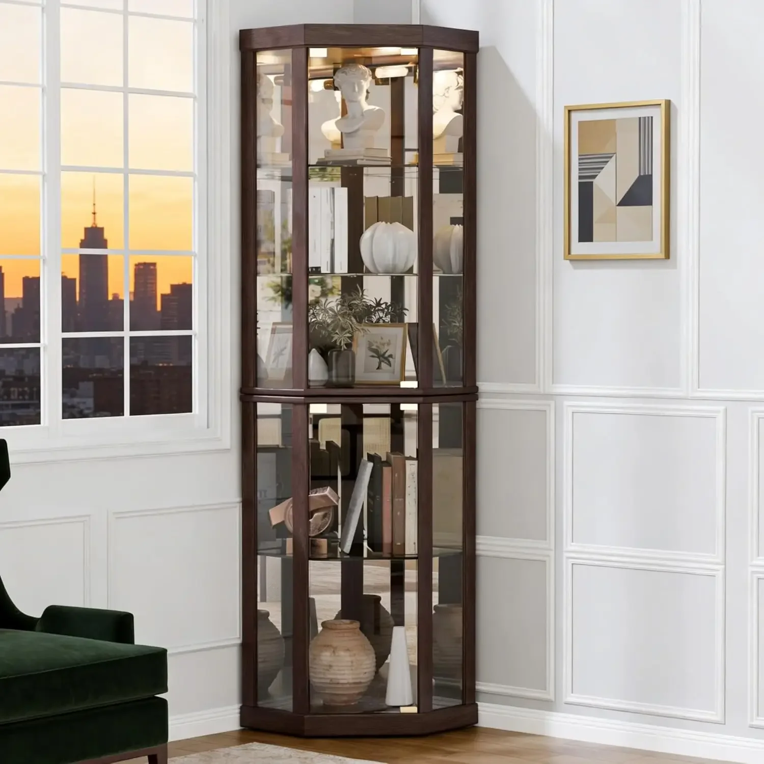 Glass Display Curio Cabinet With Adjustable Shelves Lighted Wine Bar China Cabinet Dark Cherry
Glass Display Curio Cabinet With Adjustable Shelves Lighted Wine Bar China Cabinet Dark Cherry