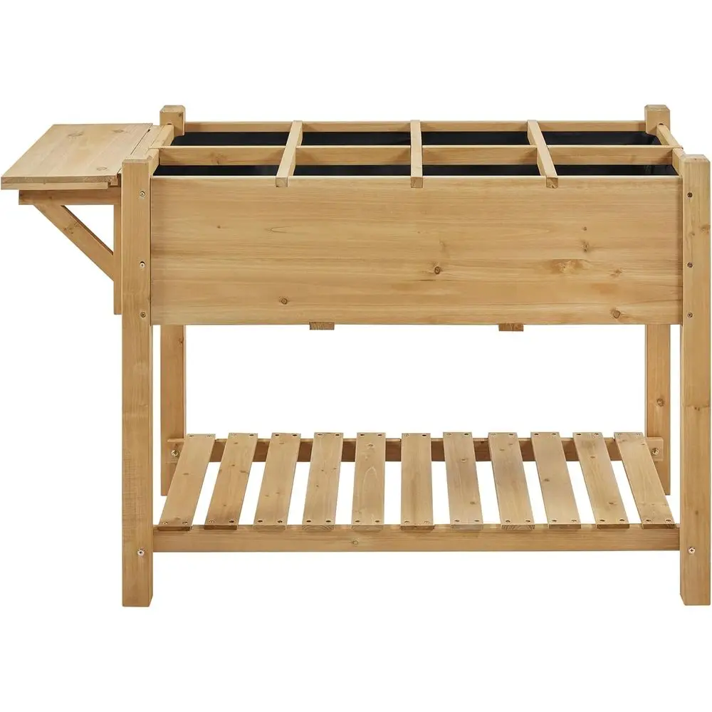 49x22x32in 8-Tier Wooden Elevated Garden Bed with Side Table and Storage for Herbs, Vegetables, Flowers, Light Brown
49x22x32in 8-Tier Wooden Elevated Garden Bed with Side Table and Storage for Herbs, Vegetables, Flowers, Light Brown
