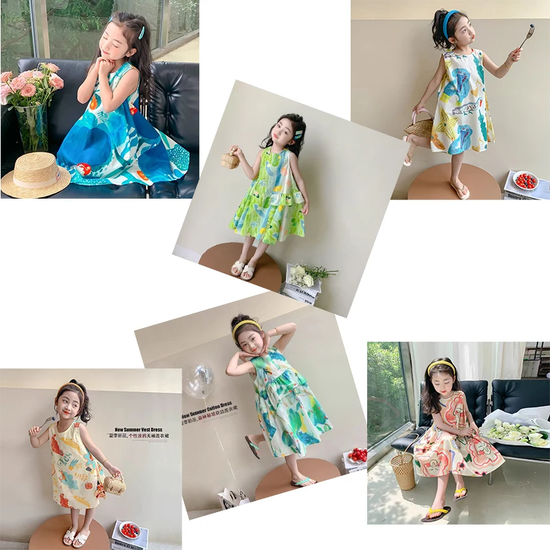 Summer Little Girls' Princess Dress Graffiti Colorful Children's A-line Skirt Sweet Cute Floral Sleeveless Clothes Wear Dresses
Summer Little Girls' Princess Dress Graffiti Colorful Children's A-line Skirt Sweet Cute Floral Sleeveless Clothes Wear Dresses
