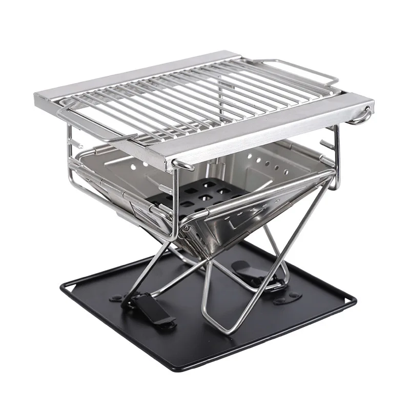 Outdoor camping folding barbecue stove stainless steel multi-function portable firewood stove
Outdoor camping folding barbecue stove stainless steel multi-function portable firewood stove