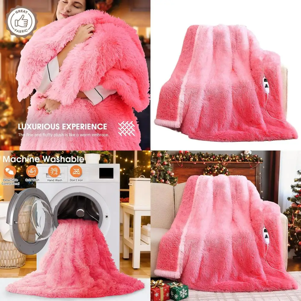 Электрическое одеяло Twin Size с подогревом - мягкое шерпа, 10 режимов нагрева и 5 режимов таймера, розовое
Электрическое одеяло Twin Size с подогревом - мягкое шерпа, 10 режимов нагрева и 5 режимов таймера, розовое