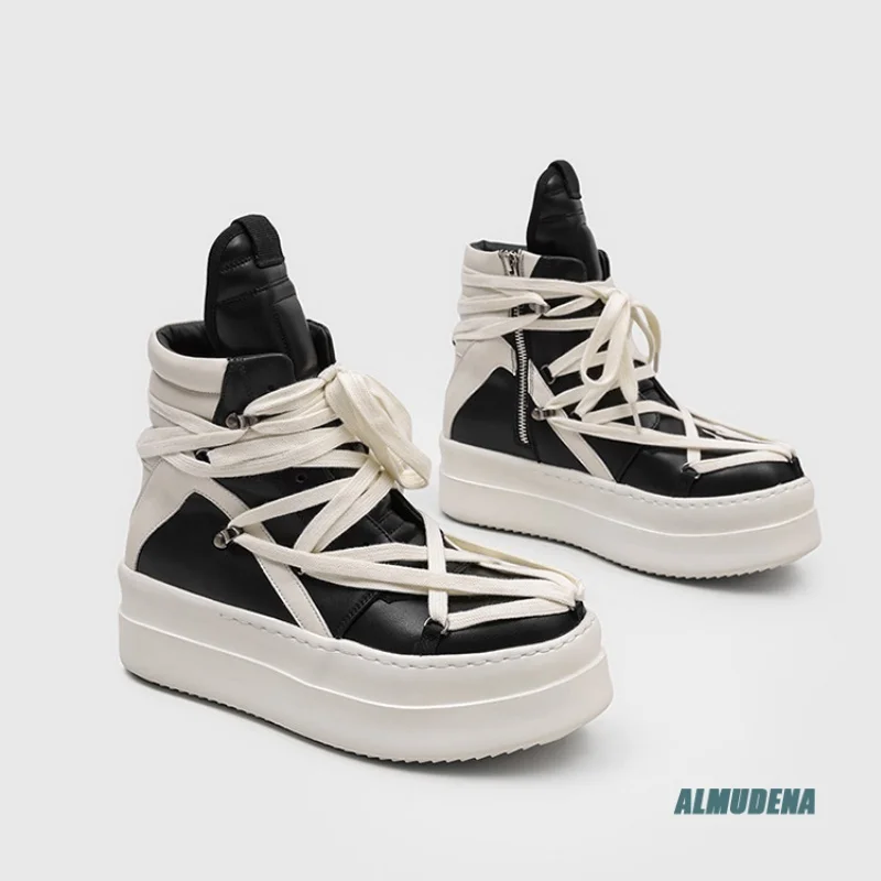 High-Top Platform Sneakers Men's Round Toe Crisscross Laces Side-Zip Street Style Urban Fashion Casual Shoes 2026 New
High-Top Platform Sneakers Men's Round Toe Crisscross Laces Side-Zip Street Style Urban Fashion Casual Shoes 2026 New