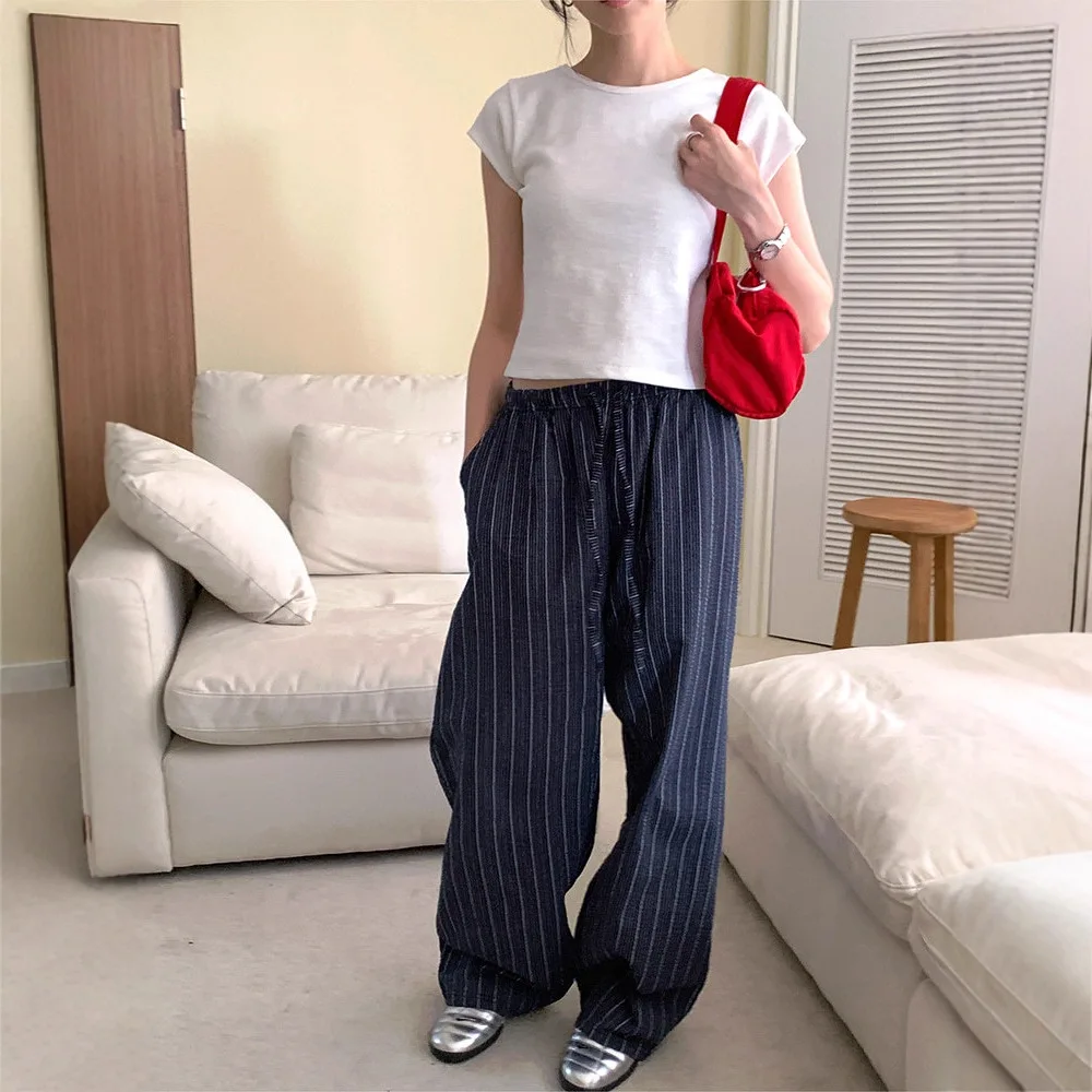 Womens Pants 2026 Early Spring New Korean Version Casual Western-style Loose Wide Leg Striped Casual Pants Daily Western-style
Womens Pants 2026 Early Spring New Korean Version Casual Western-style Loose Wide Leg Striped Casual Pants Daily Western-style